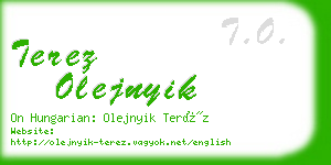 terez olejnyik business card